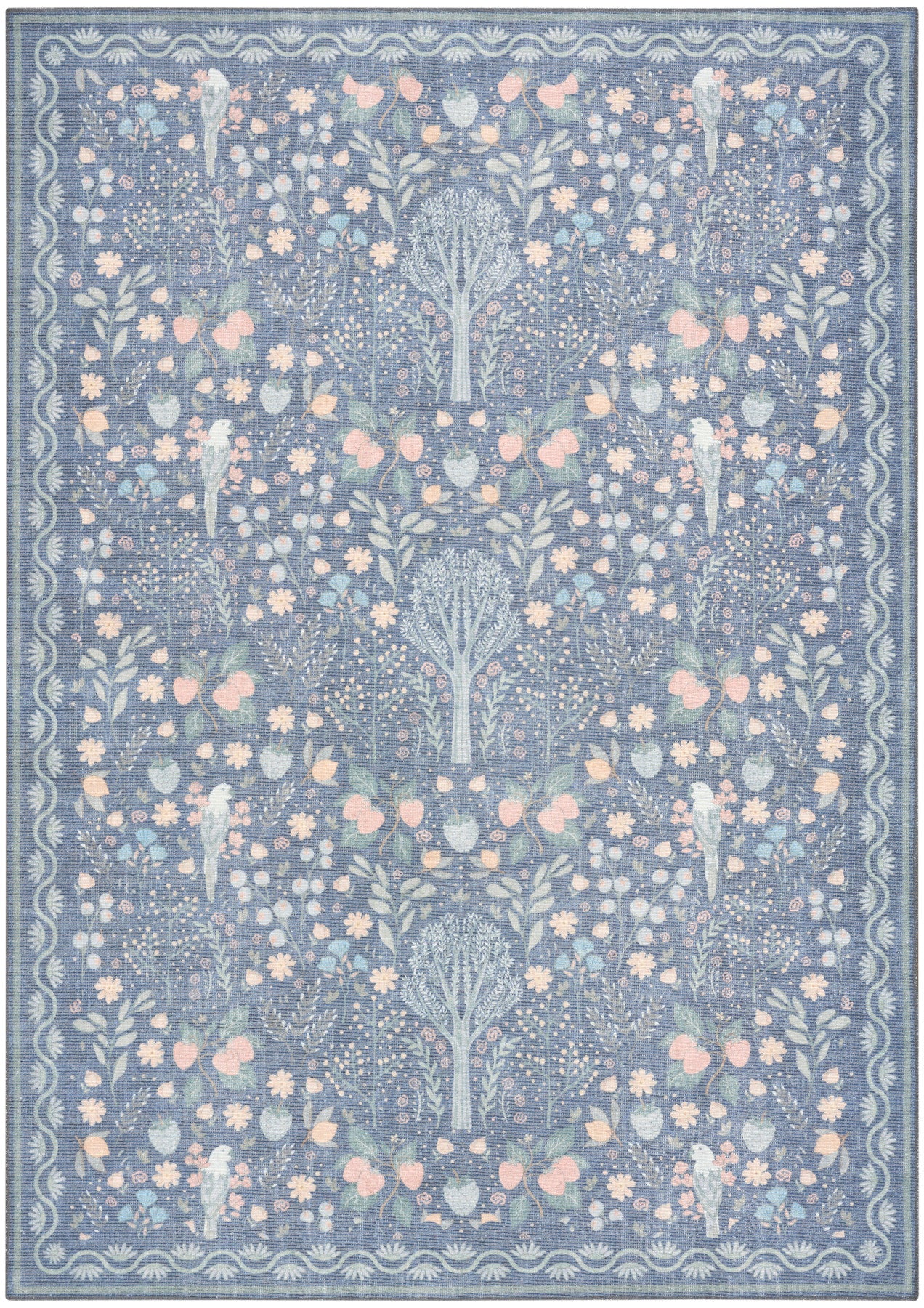 Nourison Botanical Blue & Multicolor Machine Washable Rug - Main