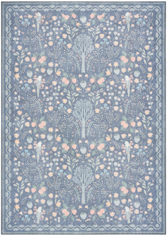 Nourison Botanical Blue & Multicolor Machine Washable Rug - Main