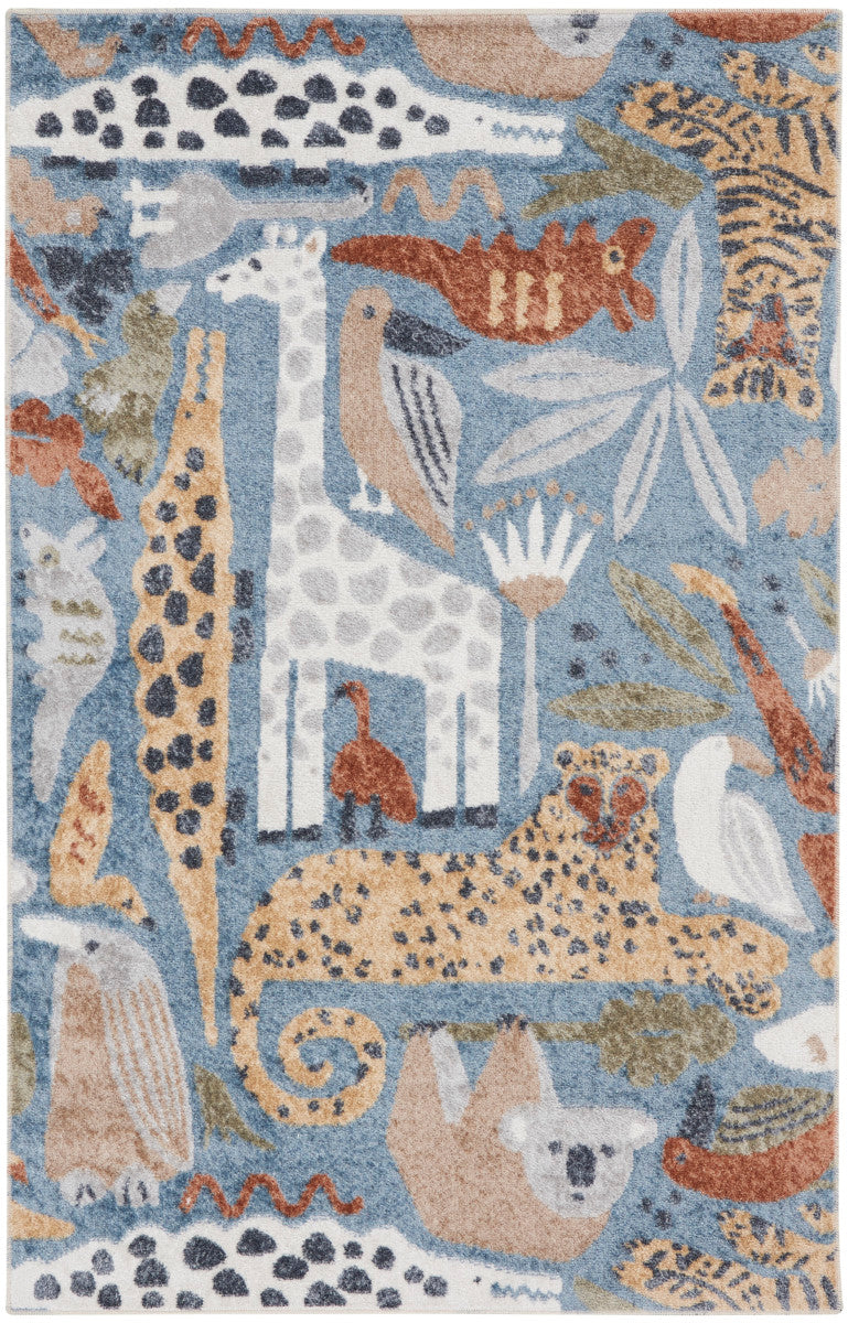 Nourison Astra Multicolor Pet Friendly Machine Washable Rug - 2'2" x 4'