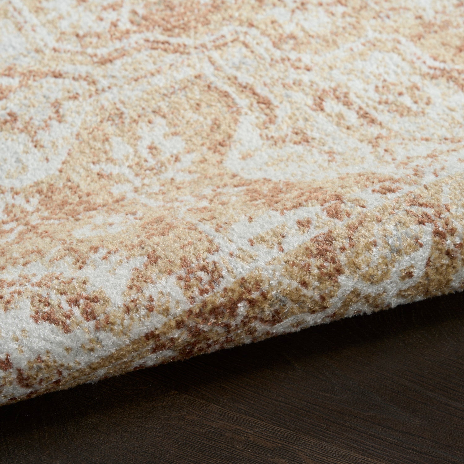Nourison Astra Rust Pet Friendly Machine Washable Rug - Texture
