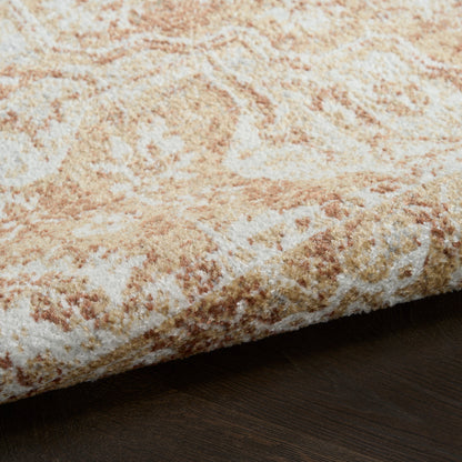 Nourison Astra Rust Pet Friendly Machine Washable Rug - Texture