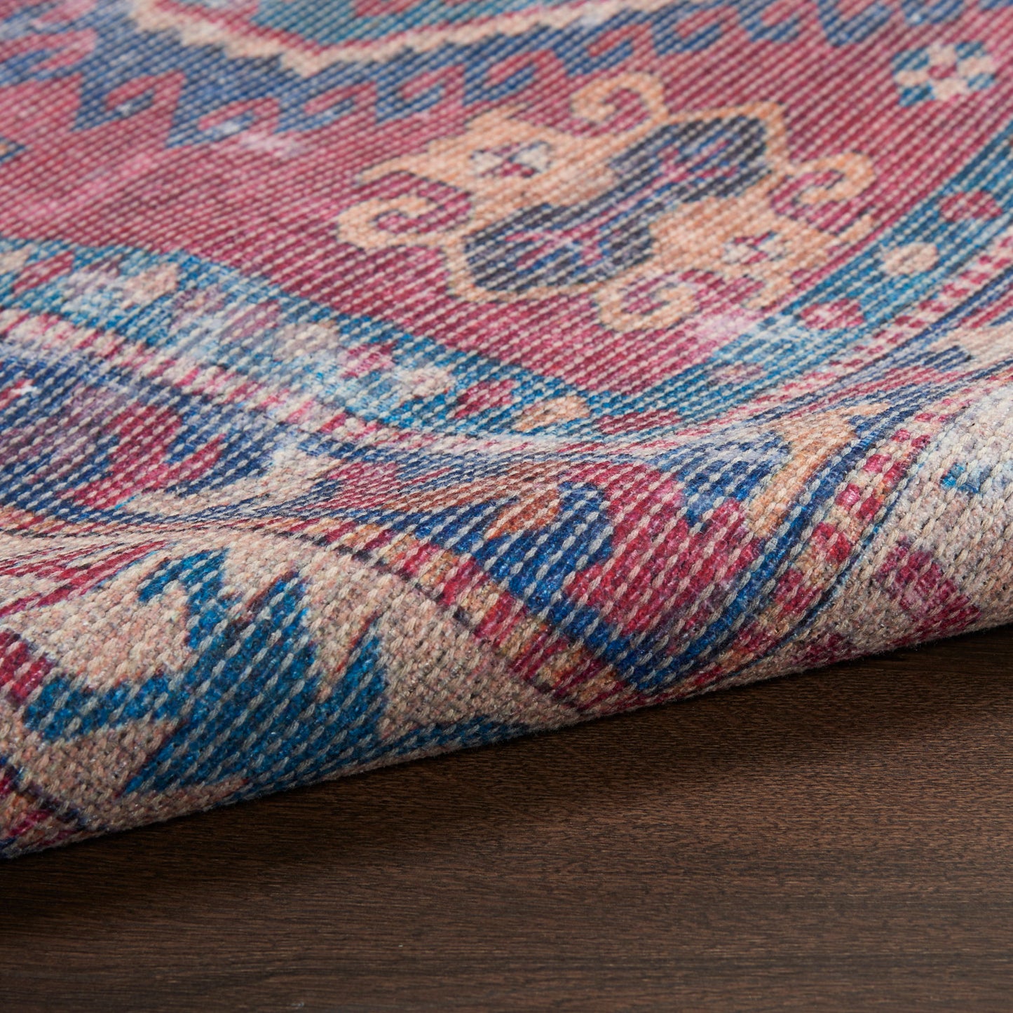 Nourison New Concept Red & Navy Machine Washable Rug - Texture