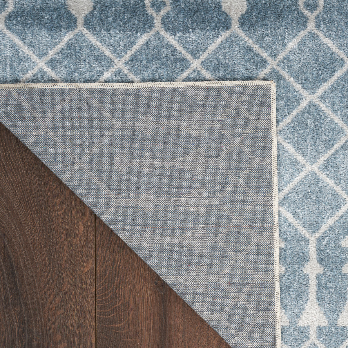 Nourison Astra Blue Pet Friendly Machine Washable Rug - Corner