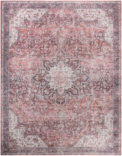 Nourison Red Machine Washable Rug - Main
