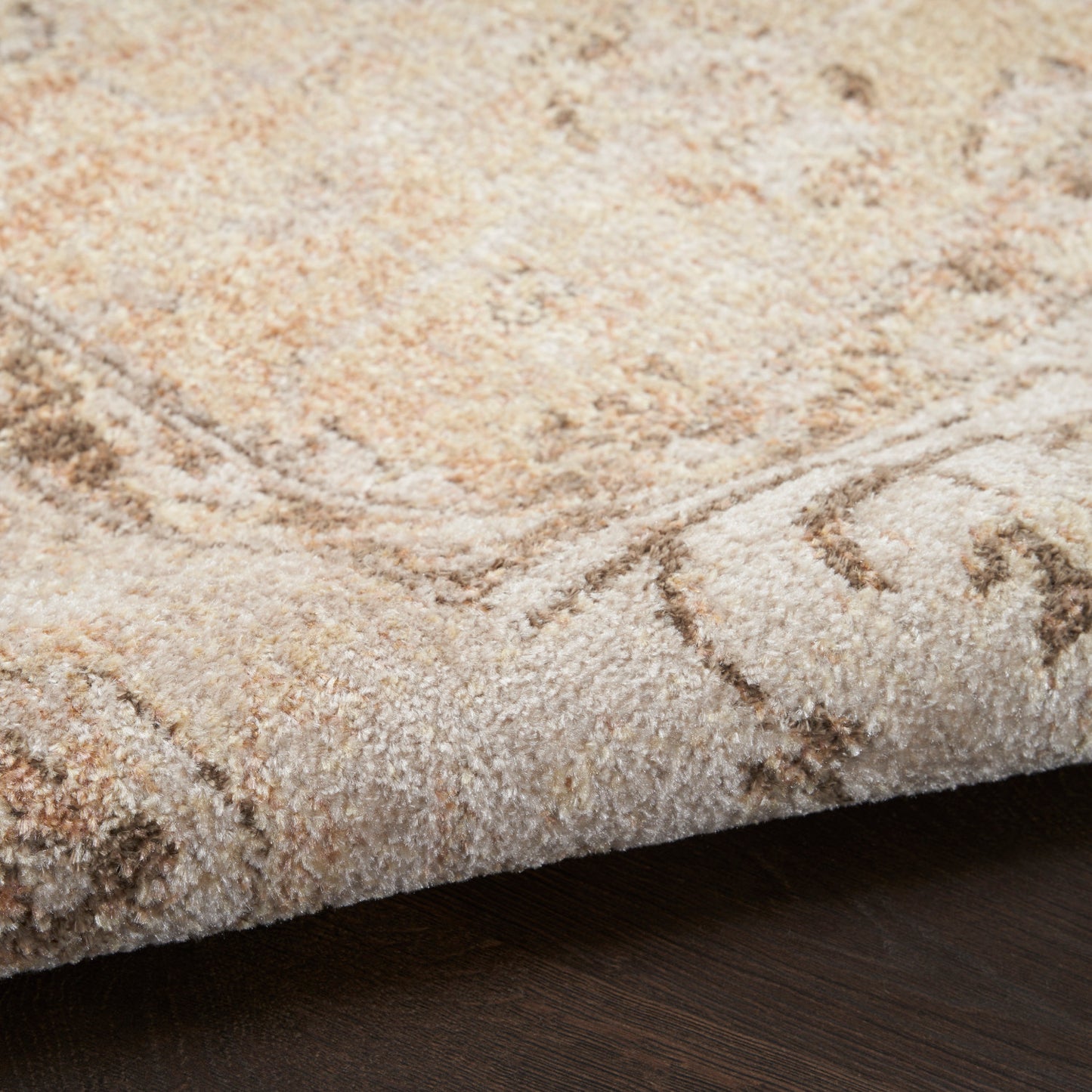 Nourison Astra Beige Pet Friendly Machine Washable Rug - Texture