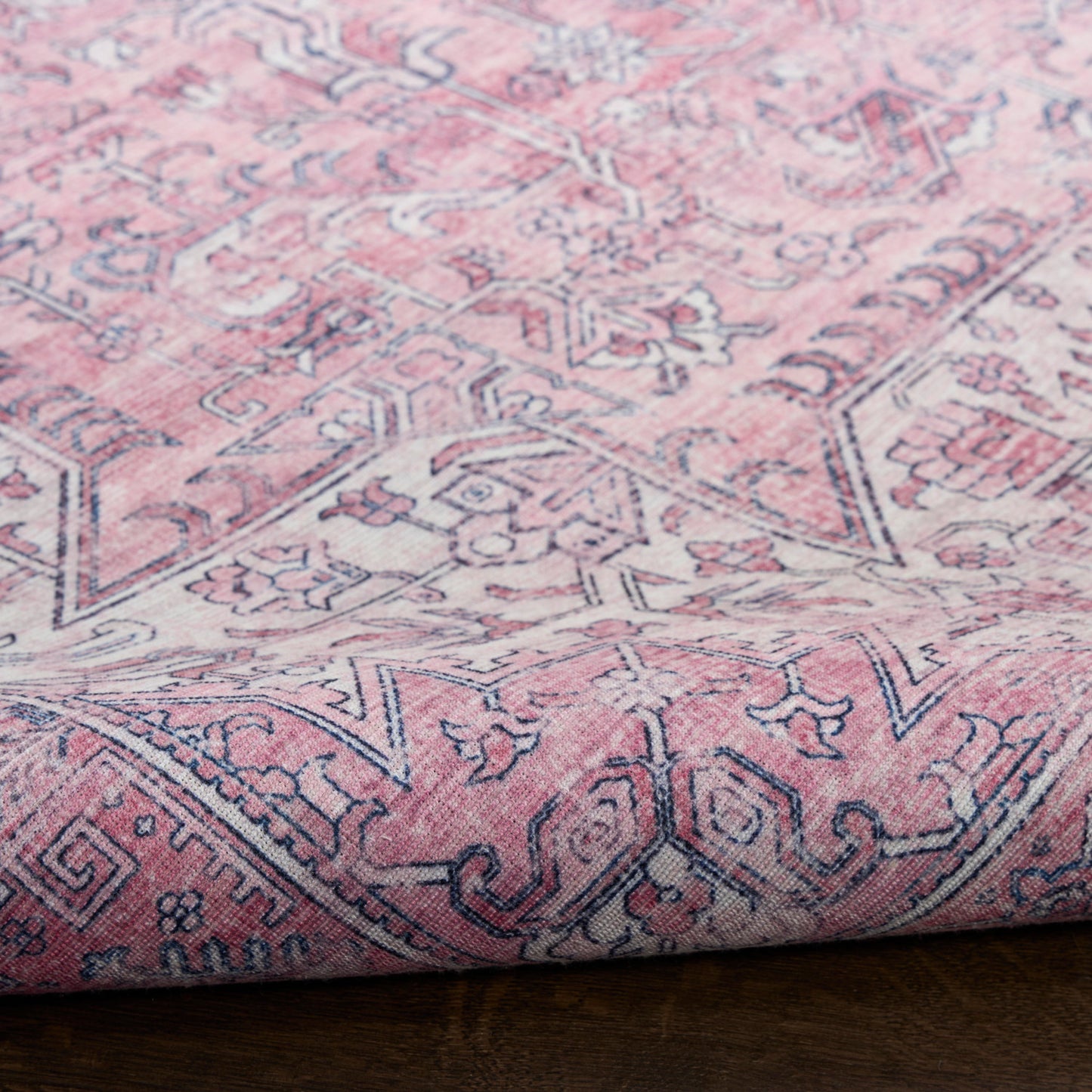 Nourison Pink Machine Washable Rug - Texture