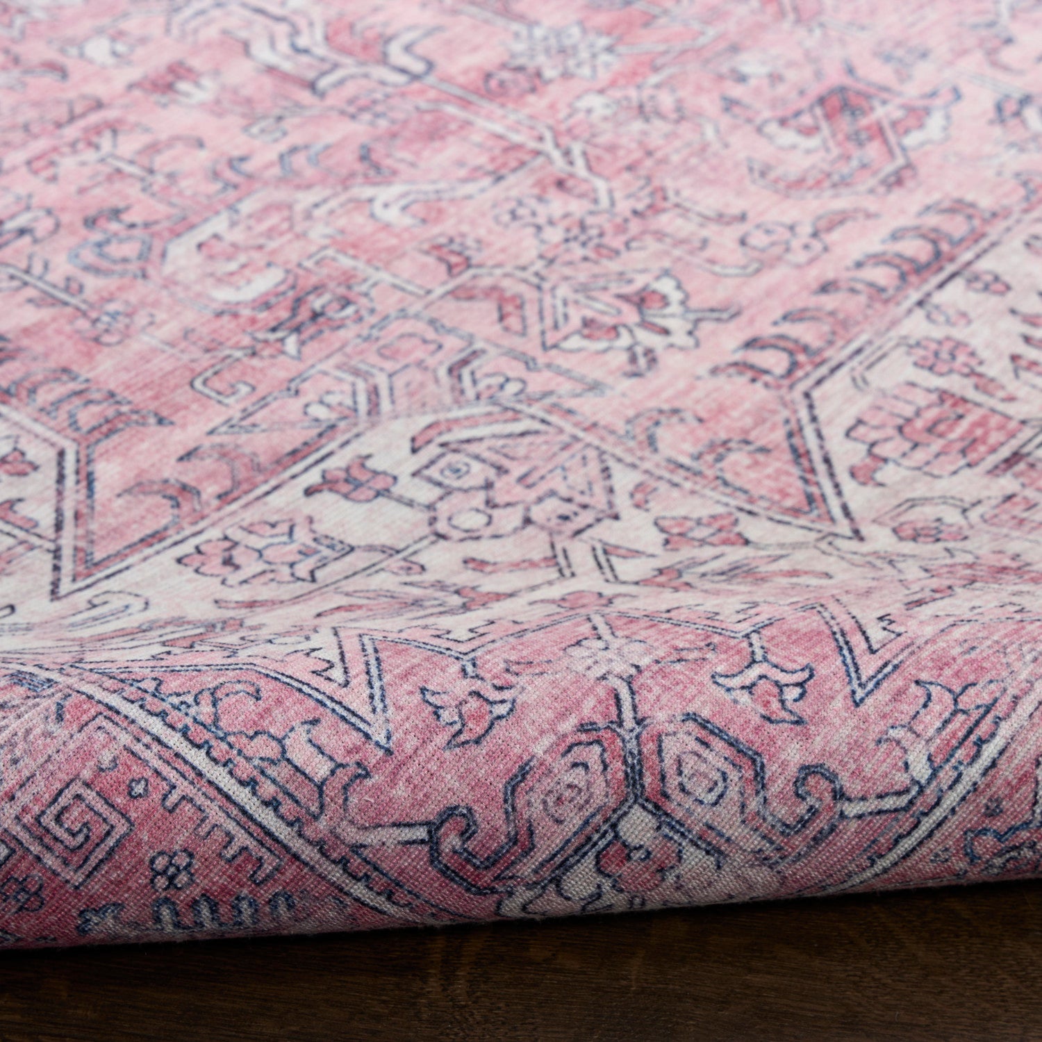 Nourison Pink Machine Washable Rug - Texture