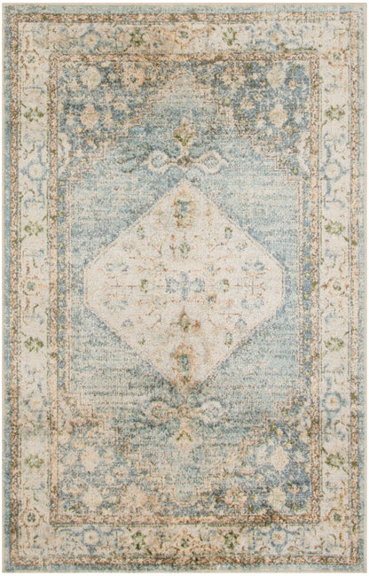 Nourison Astra Silver & Blue Pet Friendly Machine Washable Rug - 2'2" x 4'