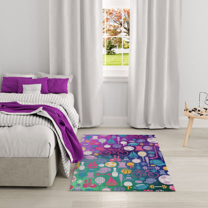 Nourison Imagination Purple Machine Washable Rug - Room Scene