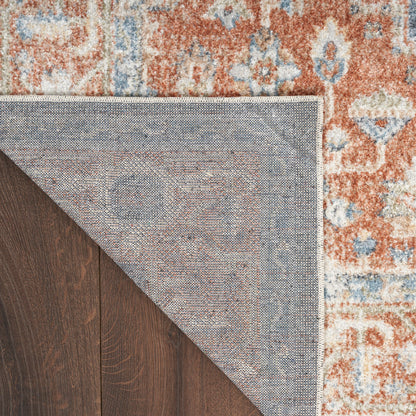 Nourison Astra Denim & Multicolor Pet Friendly Machine Washable Rug - Corner
