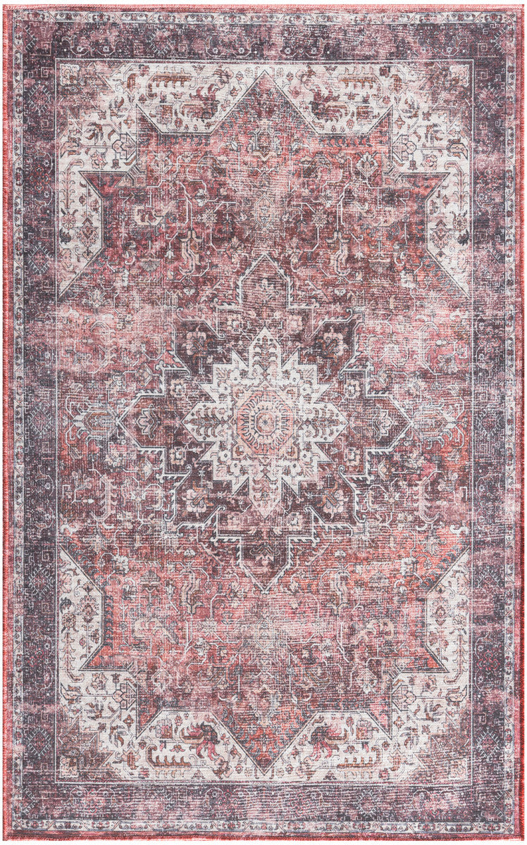 Nourison Red Machine Washable Rug - 3' x 5'