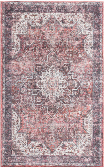 Nourison Red Machine Washable Rug - 3' x 5'