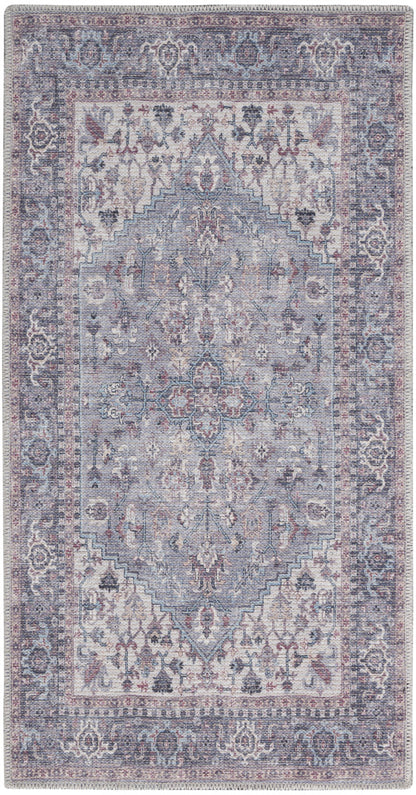 Nourison New Concept Grey Machine Washable Rug - 2' x 3'9"