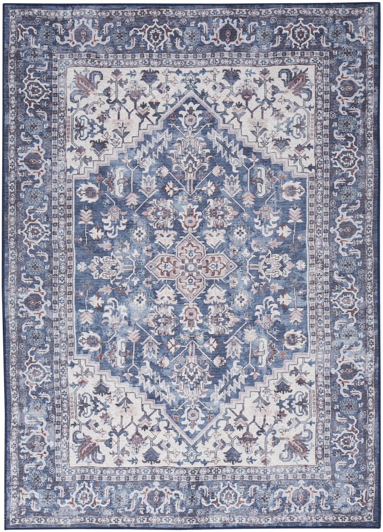 Nourison New Concept Navy & Ivory Machine Washable Rug - Main