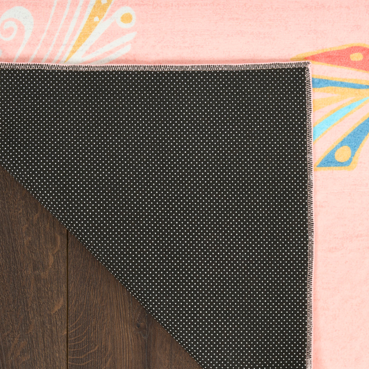 Nourison Imagination Pink & Multicolor Machine Washable Rug - Corner