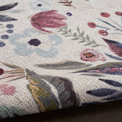 Nourison Ivory & Pink Machine Washable Rug - Texture