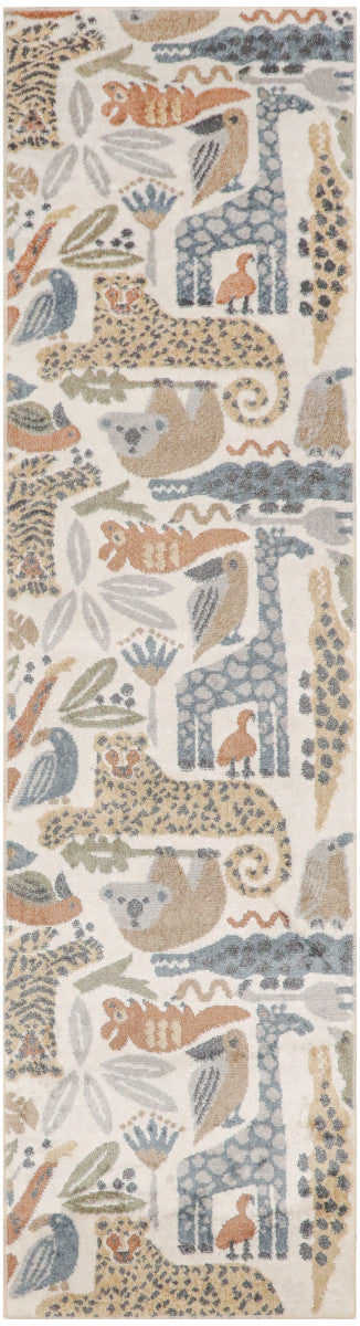Nourison Astra Ivory Pet Friendly Machine Washable Rug - 2' x 6'