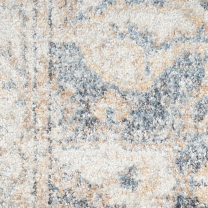 Nourison Astra Grey & Blue Pet Friendly Machine Washable Rug - Swatch