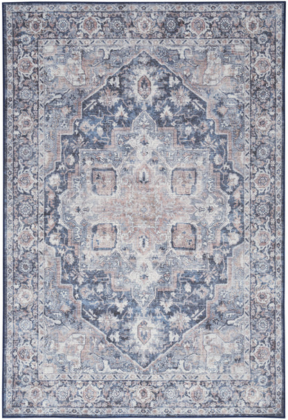 Nourison New Concept Ivory & Navy Machine Washable Rug - Main