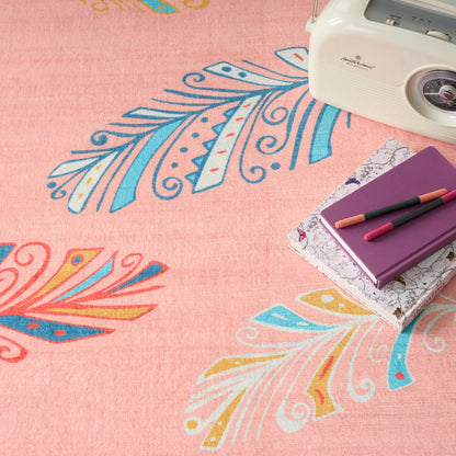 Nourison Imagination Pink & Multicolor Machine Washable Rug - Room Scene