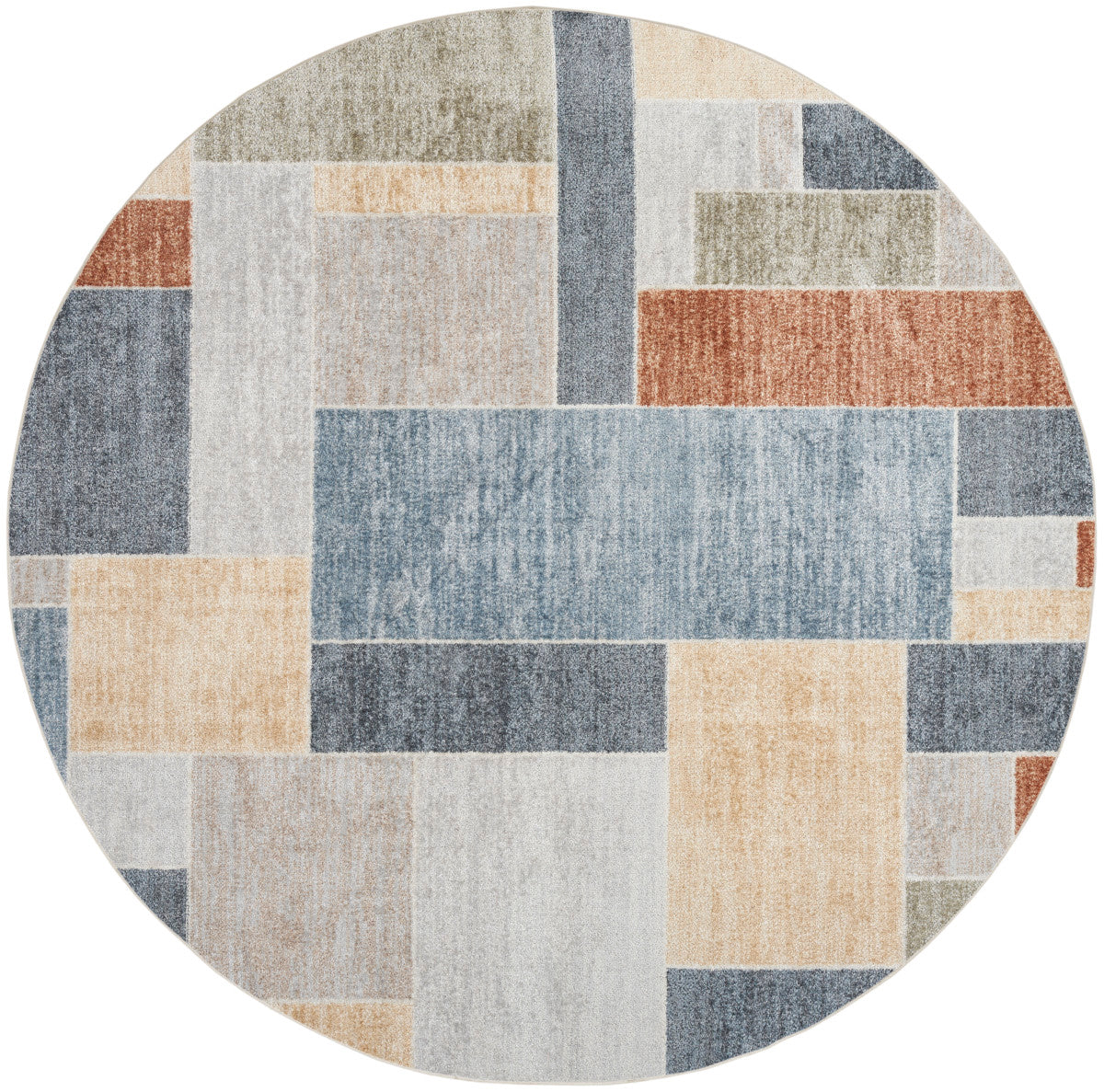 Nourison Astra Multicolor Pet Friendly Machine Washable Rug - 7'10" Round