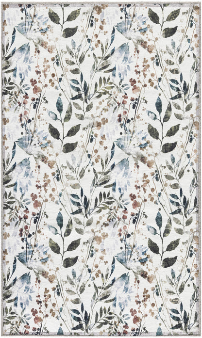 Nourison Ivory & Multicolor Machine Washable Rug - 3' x 5'