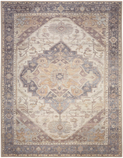 Nourison Vintage Ivory & Purple Machine Washable Rug - 9'10" x 13'2"