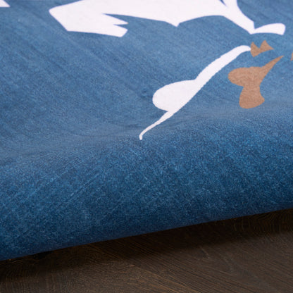 Nourison Imagination Blue Machine Washable Rug - Texture