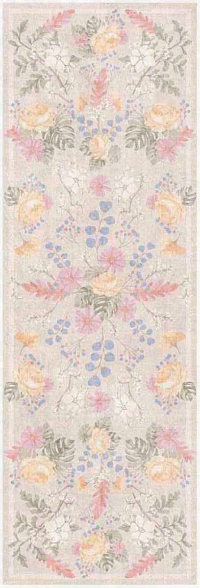 Nourison Botanical Beige & Multicolor Machine Washable Rug - 2' x 6'