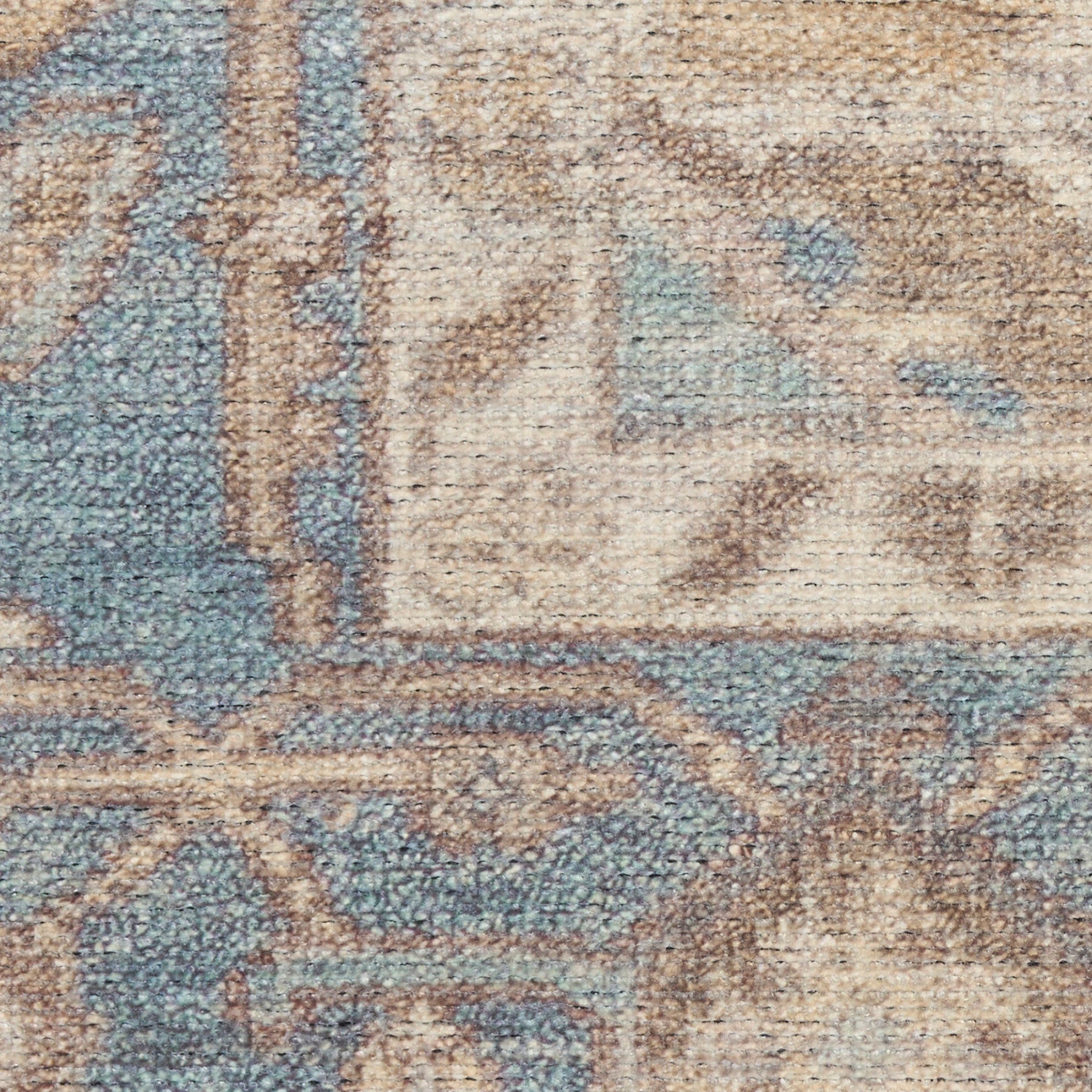 Nourison Vintage Blue & Green Machine Washable Rug - Swatch