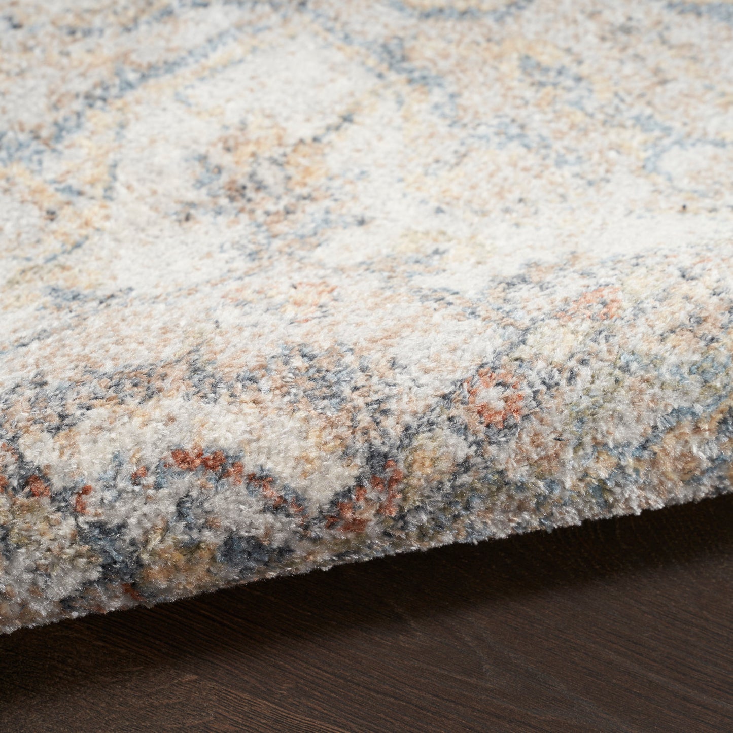 Nourison Astra Grey & Multicolor Pet Friendly Machine Washable Rug - Texture