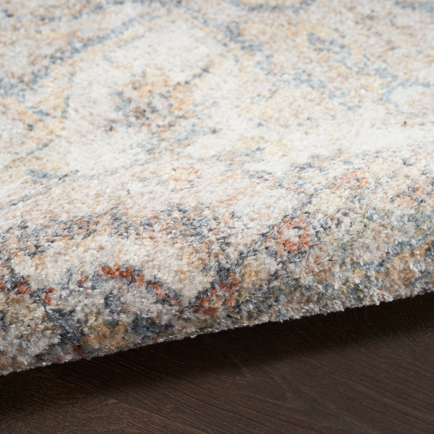 Nourison Astra Grey & Multicolor Pet Friendly Machine Washable Rug - Texture