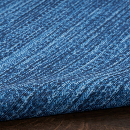 Nourison Blue Machine Washable Rug - Texture