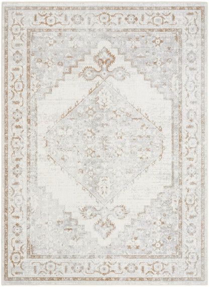Nourison Astra Grey Pet Friendly Machine Washable Rug - 5'3" x 7'