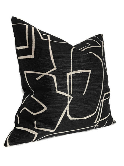 Abstract Pillow in Black
