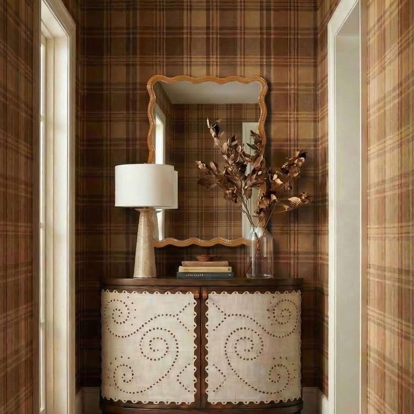 Camellia Caramel Wall Mirror - Main