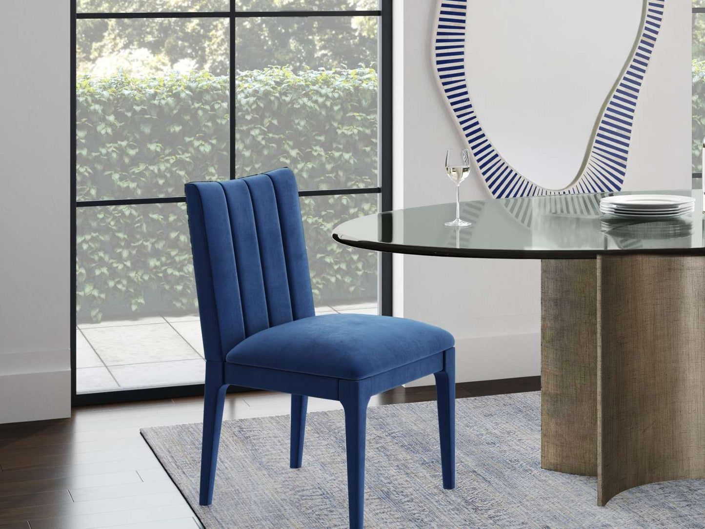 Brianne Navy Dining Chair (Set of 2) - Main