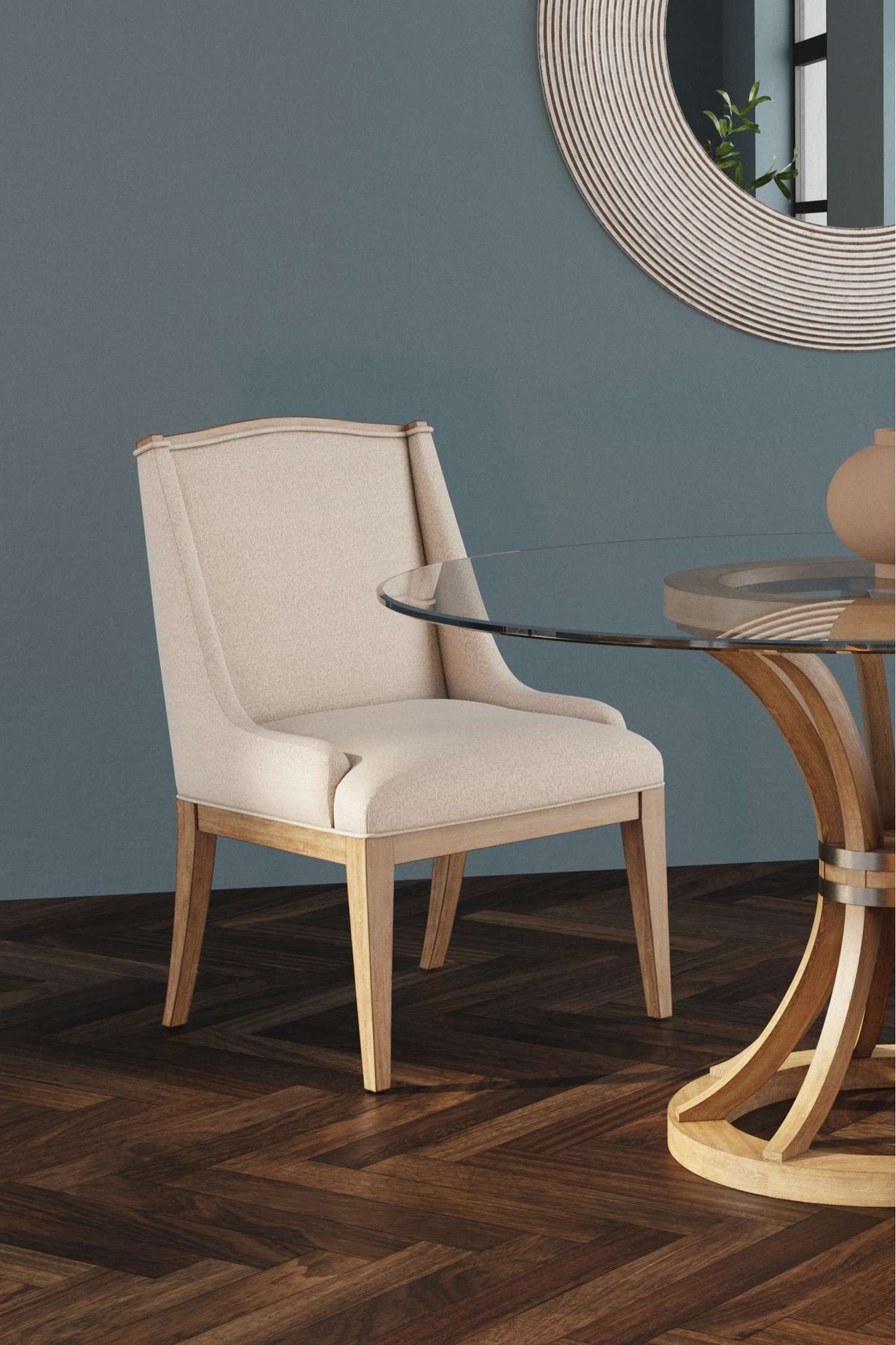 Buxton 36" Parsons Upholstered Dining Chair oatmeal fabric (Set of 2) - Main