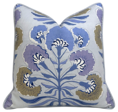 Tybee Tree Pillow in Lavender and Blue