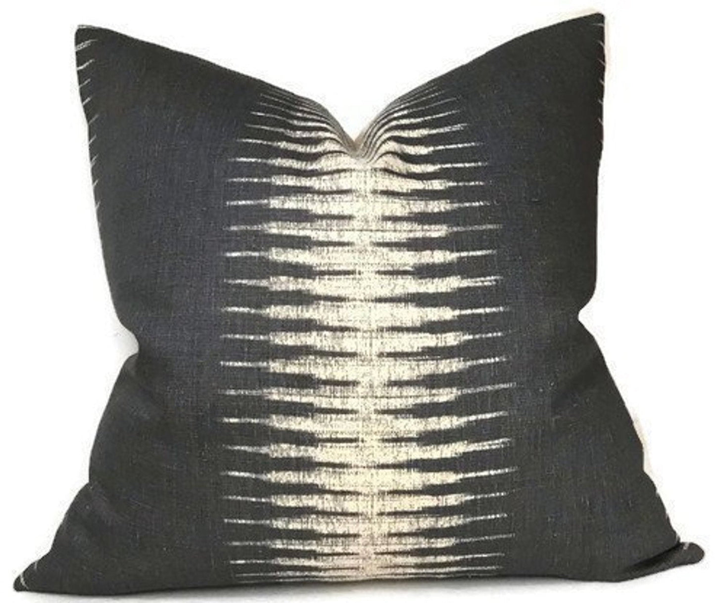 Ikat Pillow in Charcoal