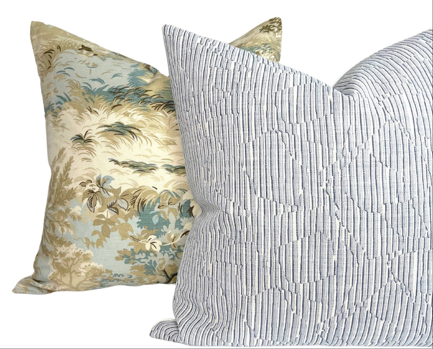 Lincoln Toile Pillow in Light Blue