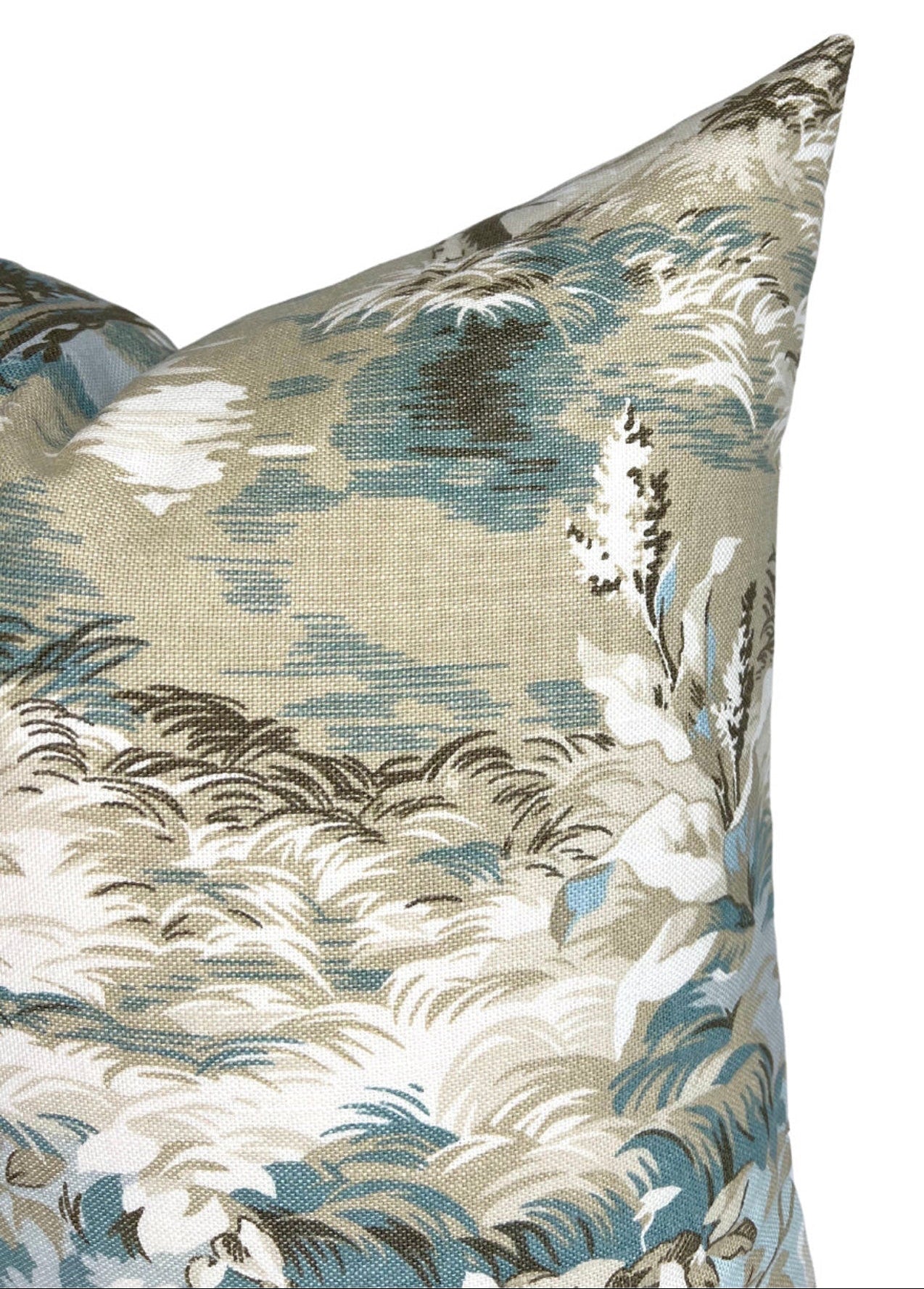 Lincoln Toile Pillow in Light Blue