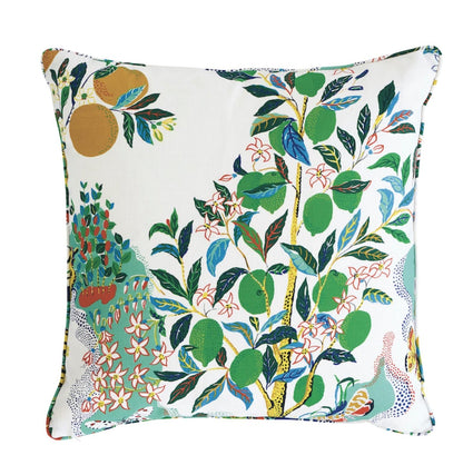 Citrus Garden Pillow in Primary, Indoor Outdoor Pillows