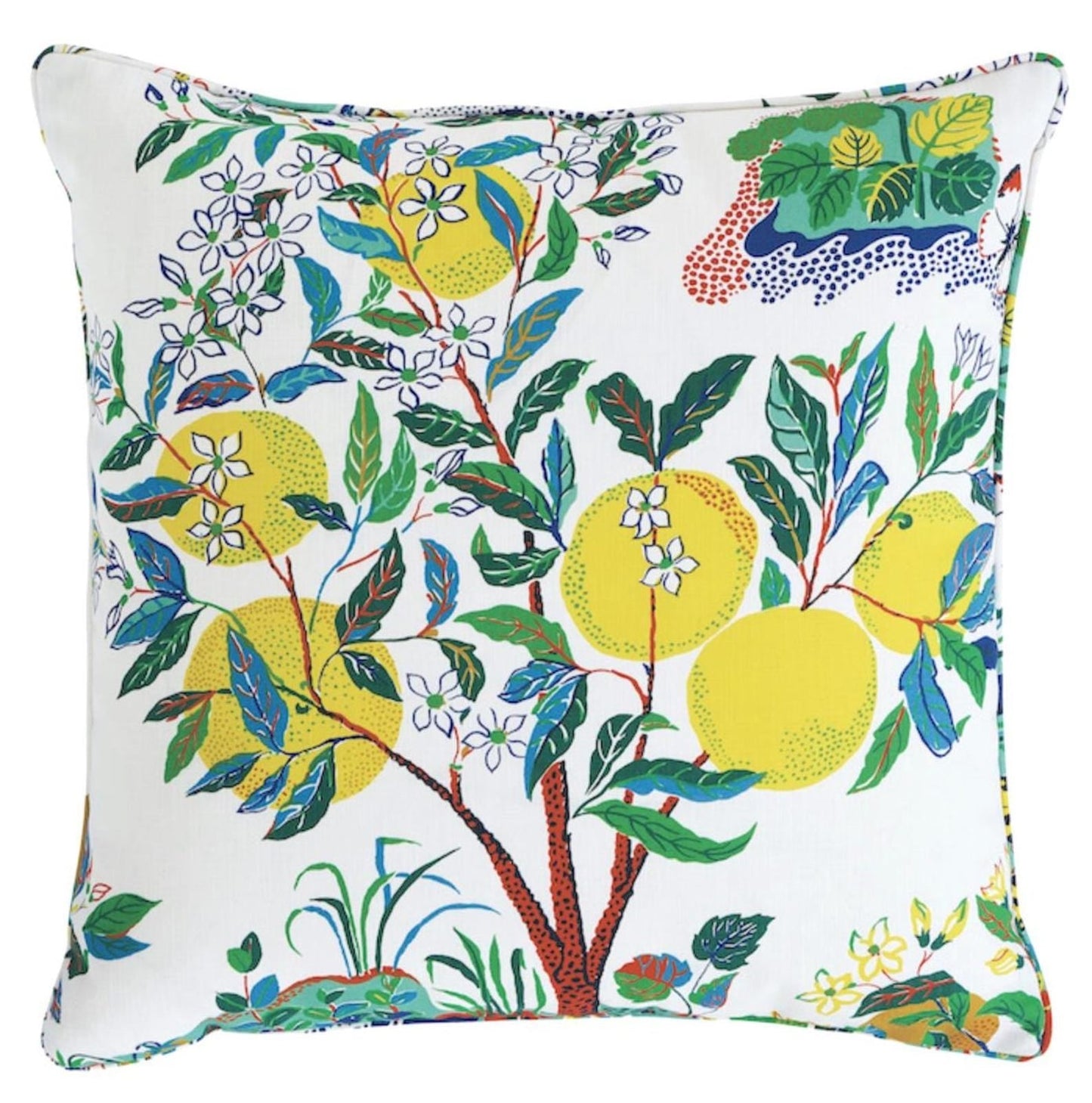 Citrus Garden Pillow in Primary, Indoor Outdoor Pillows