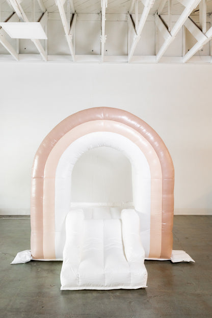 Mini Boho Bounce House - Beige Rainbow