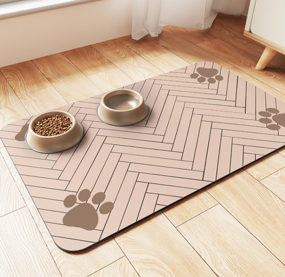 Beige Pet Feeding Mat