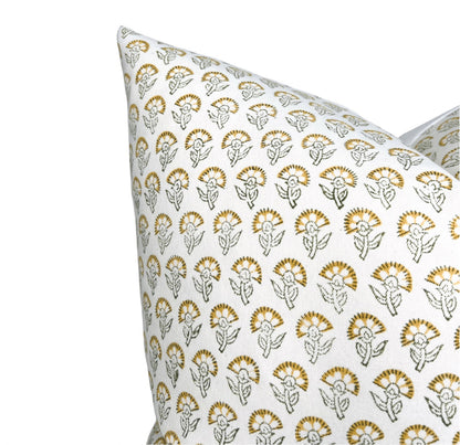 Floral Pillow in Marigold