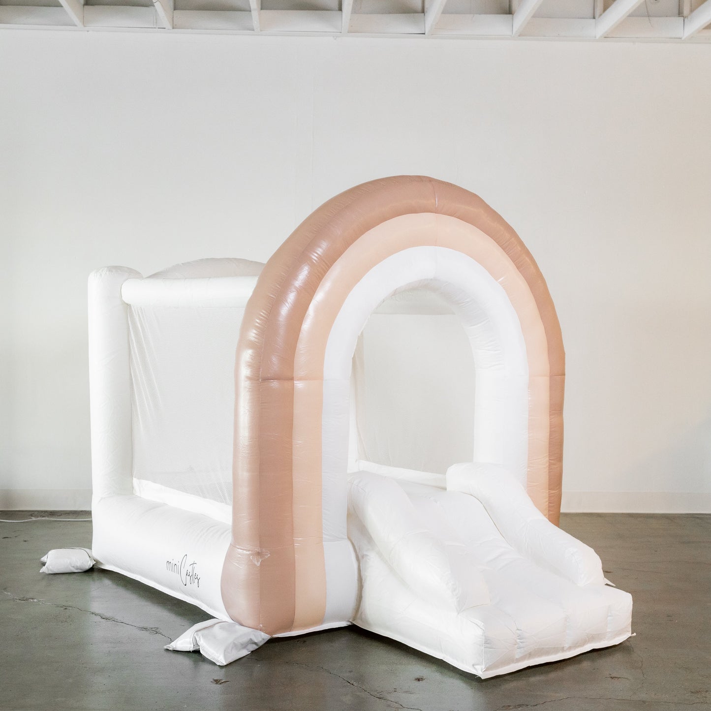 Mini Boho Bounce House - Beige Rainbow