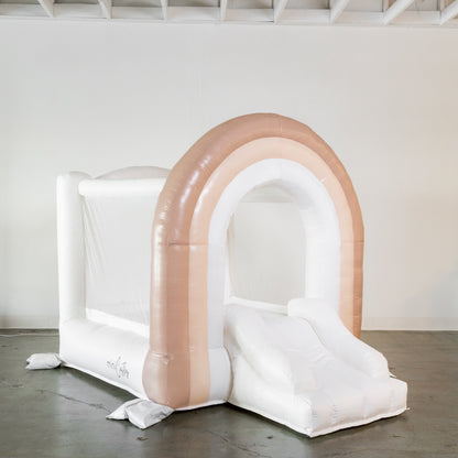 Mini Boho Bounce House - Beige Rainbow