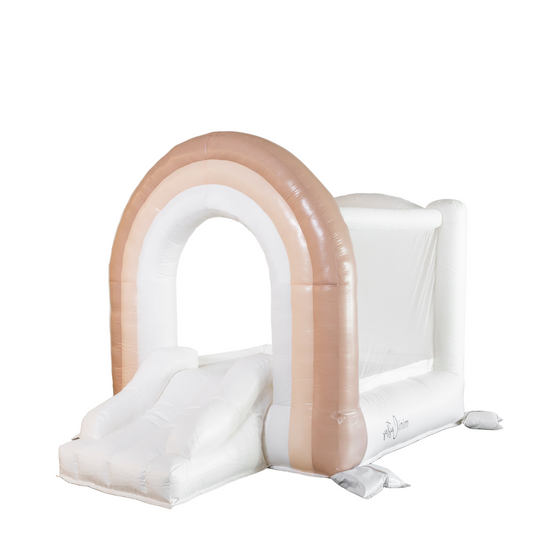 Mini Boho Bounce House - Beige Rainbow